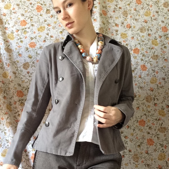 THREDUP GAP Double Breast Military Grey Jacket - Picture 3 of 8